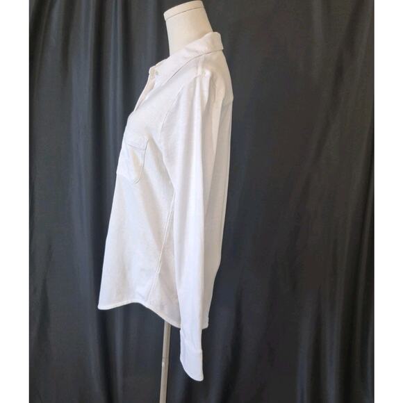 Faherty Sun Washed Knit White Organic Cotton Classic Button Down Shirt Small - Picture 4 of 7